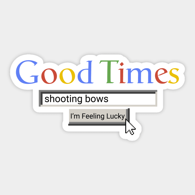 Good Times Shooting Bows Sticker by Graograman